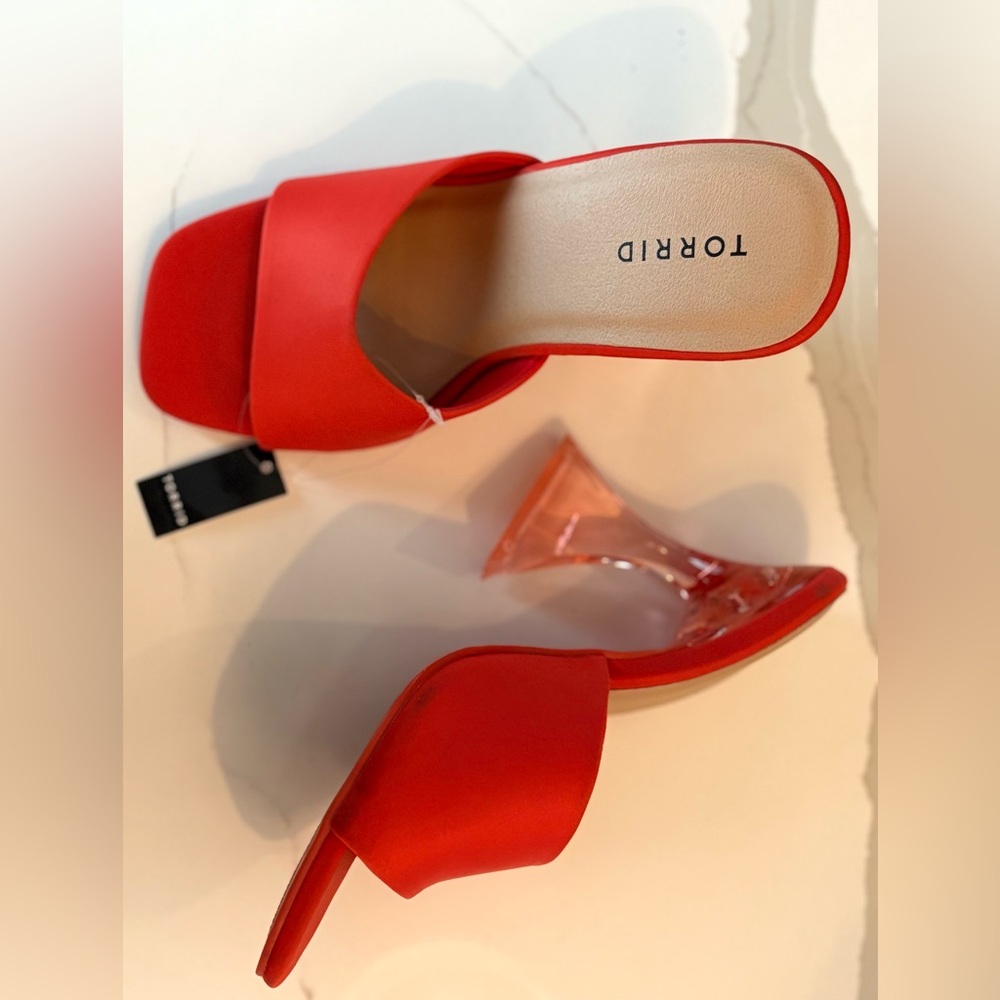 TORRID Lucite Flare Heel Sandal - Picture 6 of 11